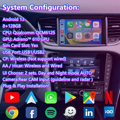 Lsailt Android Carplay Multimedia Video Interface voor 2018-2022 Infiniti QX50