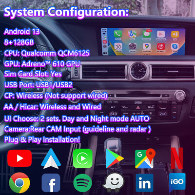 Lsailt Android Car Multimedia Interface voor Lexus GS300h GS200t GS350 GS450h GSF GS L10 2016-2020