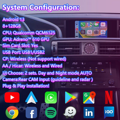 Lsailt Android Video Interface voor Lexus IS250 IS300h IS350 IS200t IS300 IS Muisbesturing 2013-2016