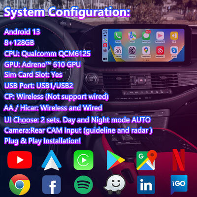 Lsailt Android Multimedia Video Interface voor 2020-Present Lexus LS 500 500h LS500