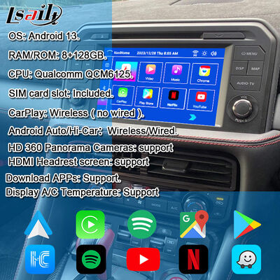NISSAN multimedia-interface OEM Android-upgrade voor GT-R 2017 + geïntegreerde draadloze CarPlay, YouTube, NetFlix, Android Auto