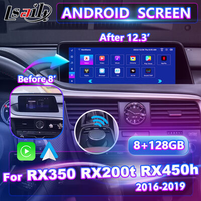 Lsailt Android Carplay Multimedia Interface Screen voor 2016-2019 Lexus RX Knob RX350 RX450h RX200t RX300