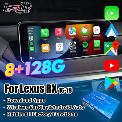 CarPlay/Android Multimedia Systeem Lexus Video Interface voor RX450H RX350 12.3 Inch 2016-2021 Geïntegreerde YouTube, NetFlix, Android Auto