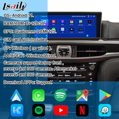 OEM Android Upgrade Module voor LX570 Lexus RX GX LS NX ES Integratie Draadloze CarPlay, Android Auto, YouTube, Netflix