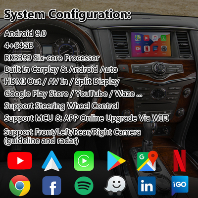 Lsailt Android Carplay Multimedia-interface voor Infiniti QX80 QX56 QX60 QX70