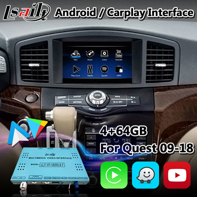 Lsailt Android Carplay-interface voor Nissan Quest E52 met draadloze Android Auto