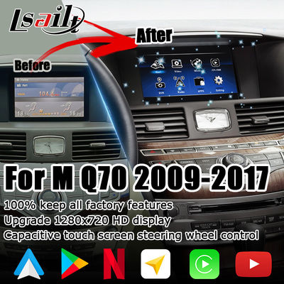 Infiniti Q70 M35 M35h M45 Nissan Fuga Android carplay upgrade met meerdere vingers