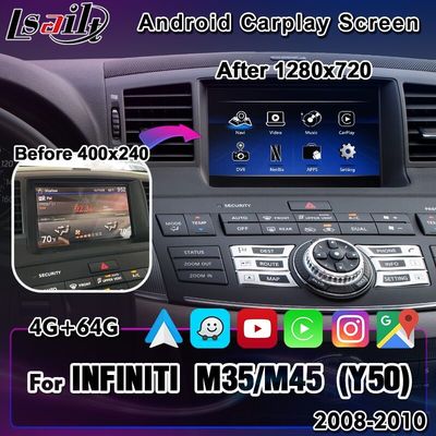Lsailt 8 het Duimhd Android Carplay Scherm voor Infiniti M Series 2008-2013 met de Vertoning Van verschillende media M25 M30d M37 M56 M35h